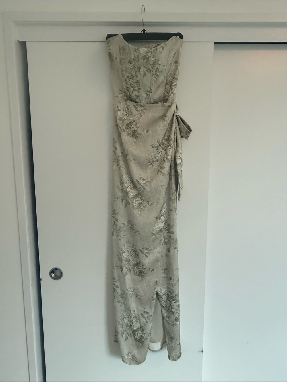V. Chapman Strapless The June Dress in Sage Tapestry